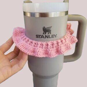 Stanley Tumbler Crochet Accessory Tutu W/ Adjustable Bow | Stocking Stuffer Gift